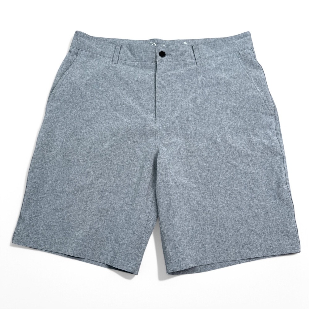 Panama Jack Chino Shorts Mens Size 36‎ Charcoal Gray Stretch Casual Flat Front